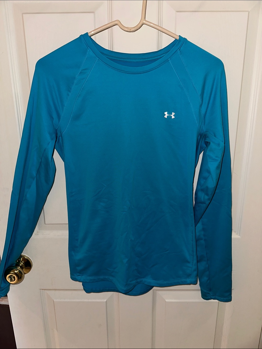 Under Armour Blue Teal Long Sleeve Performance Shirt